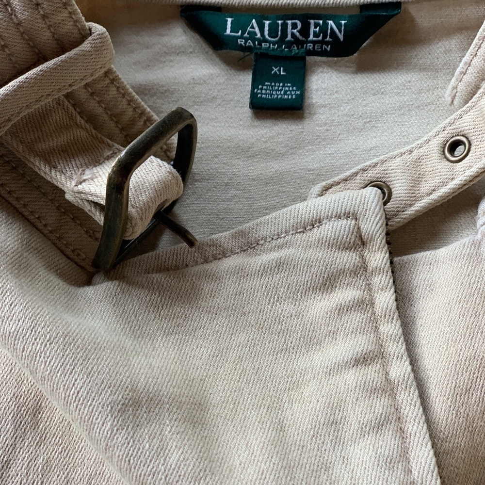 Ralph Lauren XL Khaki Motorcycle Style Jacket - Picture 7 of 9